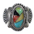 Southwestern Sterling Silver And Multicolor Ring Size 8-1/4 EX56221